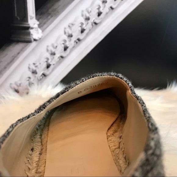 CHANEL Tweed Velvet CC Espadrilles 35 Grey Black with shoe bag - Picture 7 of 16